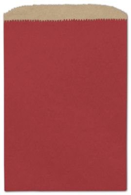 Brick Red Paper Merchandise Bags, 6 1/4 x 9 1/4