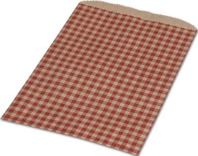 Red Gingham Paper Merchandise Bags, 6 1/4 x 9 1/4' - Gifts Baskets Wholesale Supplies Shop