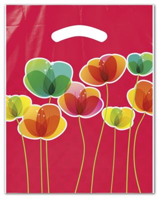 Flora Merchandise Bags, 9 x 11 1/2 + 2 Bottom Gusset