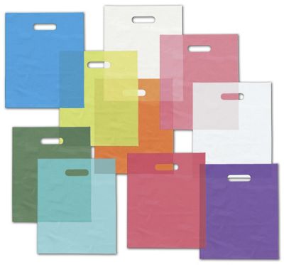 12 x 15 - BOWS-54-1215-FHD24 500 Bags Turquoise Frosted High Density Merchandise Bags 