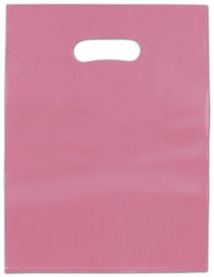 Cerise Frosted High Density Merchandise Bags, 9 x 12' - Gifts Baskets Wholesale Supplies Shop