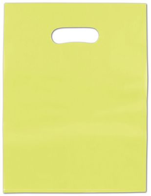 Lime Green Frosted High Density Merchandise Bags, 9 x 12' - Gifts Baskets Wholesale Supplies Shop