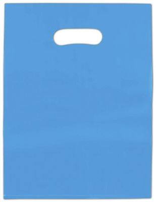Blue Frosted High Density Merchandise Bags, 9 x 12' - Gifts Baskets Wholesale Supplies Shop