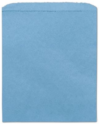 Sky Blue Paper Merchandise Bags, 8 1/2 x 11