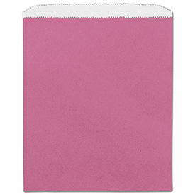Hot Pink Paper Merchandise Bags, 8 1/2 x 11