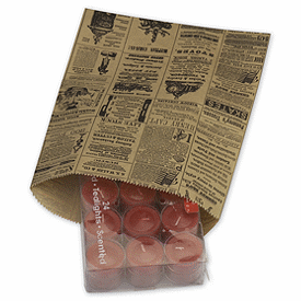 Newsprint Merchandise Bags, No Gussets, 8 1/2 x 11