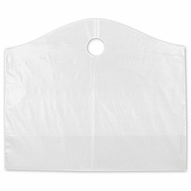 Clear Frosted Wave Merchandise Bags, 22 x 8 x 18