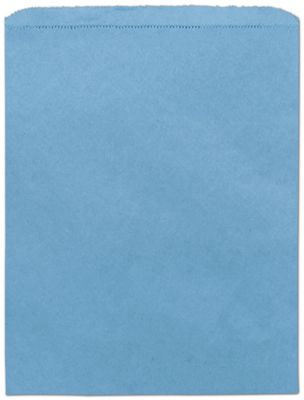 Sky Blue Paper Merchandise Bags, 12 x 15