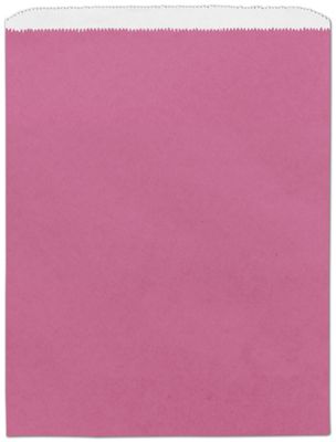 Hot Pink Paper Merchandise Bags, 12 x 15