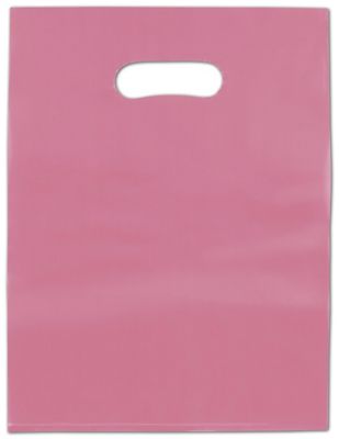 Cerise Frosted High Density Merchandise Bags, 12 x 15