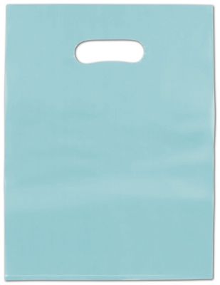 Turquoise Frosted High Density Merchandise Bags, 12 x 15