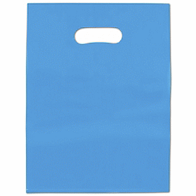 Blue Frosted High Density Merchandise Bags, 12 x 15'