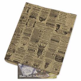 Newsprint Merchandise Bags, No Gussets, 12 x 15