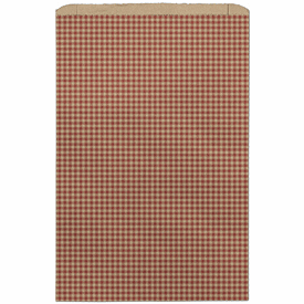 Red Gingham Paper Merchandise Bags, 14 x 3 x 21