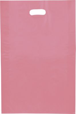 Cerise Frosted High Density Merchandise Bags, 14 x 3 x 21' - Gifts Baskets Wholesale Supplies Shop