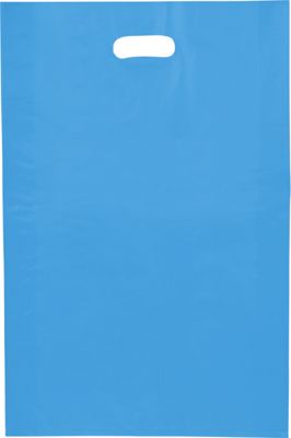 Blue Frosted High Density Merchandise Bags, 14 x 3 x 21' - Gifts Baskets Wholesale Supplies Shop