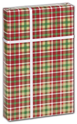 Christmas Plaid Gift Wrap, 30 x 417