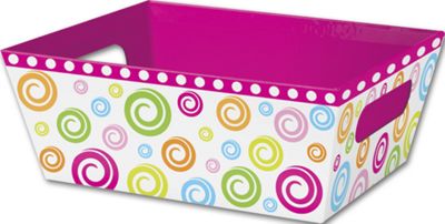 Swircles Market Trays, 9 x 7 x 3 1/2' - Gifts Baskets Wholesale Supplies Shop