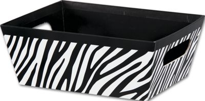 Zebra Market Trays, 12 x 9 1/2 x 4 1/2' - Gifts Baskets Wholesale Supplies Shop