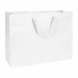 Wall Street White Manhattan Eco Euro-Shoppers, 16 x 6 x 12