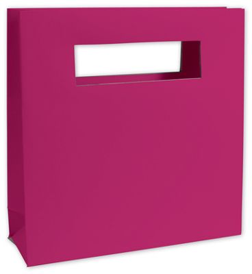 Fabulous Fuchsia Mod Bag Mini Shoppers, 8 x 2 1/2 x 8' - Gifts Baskets Wholesale Supplies Shop