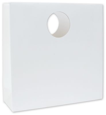 White Out Mod Bag Medium Shoppers, 12 x 4 x 12' - Gifts Baskets Wholesale Supplies Shop
