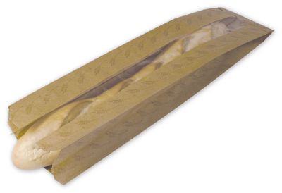 Food Service Bread Bags, Kraft, 5 1/4 x 3 1/4 x 22