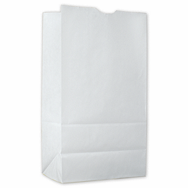 Food Service Waxed SOS Bags, White Kraft, 6x3 3/8x11 1/8
