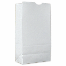 Food Service Waxed SOS Bags, White Kraft, 5x3 1/8x9 13/16