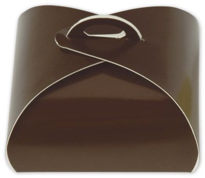 Brown Truffle Totes, 4-Piece, 3 x 3 x 1 5/8' - Gifts Baskets Wholesale Supplies Shop