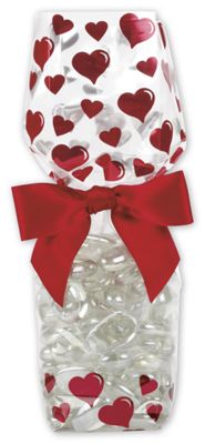 Hearts Cello Bags, 2 x 1 7/8 x 9 1/2