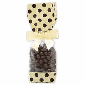 Brown and Cream Cello Bags, 2 5/8 x 1 7/8 x 10 3/4