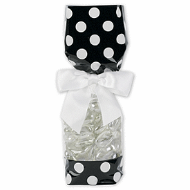 Black and White Cello Bags, 2 5/8 x 1 7/8 x 10 3/4
