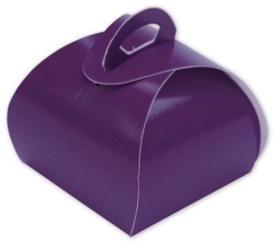 Purple Single Truffle Totes, 1 1/2 x 1 1/2 x 1 1/4' - Gifts Baskets Wholesale Supplies Shop