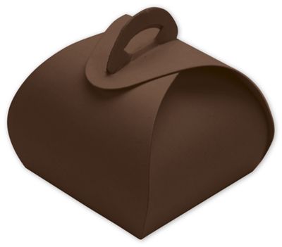 Brown Single Truffle Totes, 1 1/2 x 1 1/2 x 1 1/4' - Gifts Baskets Wholesale Supplies Shop