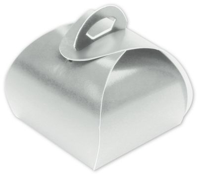 Silver Single Truffle Totes, 1 1/2 x 1 1/2 x 1 1/4' - Gifts Baskets Wholesale Supplies Shop