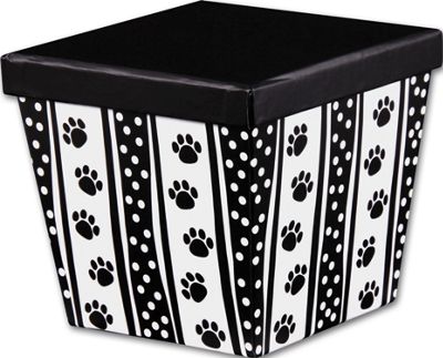 Polka Dot Paws Angled Gourmet Boxes, 5 x 5 x 4 5/8' - Gifts Baskets Wholesale Supplies Shop