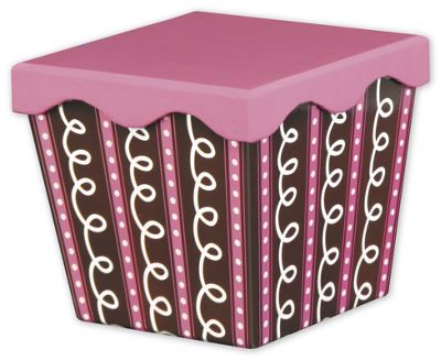 Cupcake Angled Gourmet Boxes, 6 1/2 x  6 1/2 x 5 5/8' - Gifts Baskets Wholesale Supplies Shop