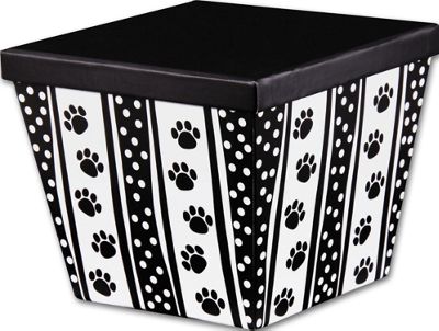 Polka Dot Paws Angled Gourmet Boxes, 6 1/2 x 6 1/2 x 5 5/8 - Gifts Baskets Wholesale Supplies Shop