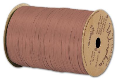 Matte Wraphia Terra Cotta Ribbon, 1/4' x 100 Yds - Gifts Baskets Wholesale Supplies Shop