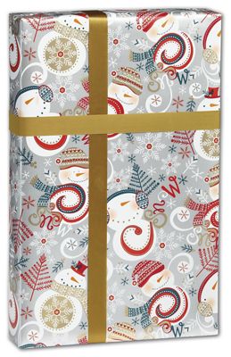Swirly Snowman Gift Wrap, 30 x 208