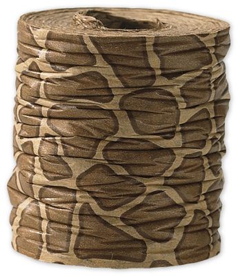 Crinkle Paper Giraffe Ribbon, 1 1/2 x 25 Yds