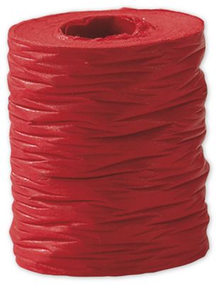 Crinkle Paper Red Ribbon, 1 1/2 x 25 Yds