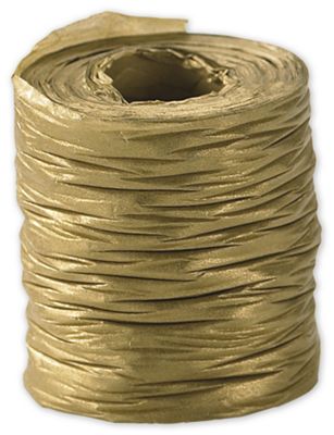 Crinkle Paper Gold Metallic Ribbon, 1 1/2 x 25 Yds