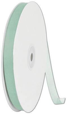 Organdy Soft Mint Ribbon, 3/8' x 100 Yds - Gifts Baskets Wholesale Supplies Shop