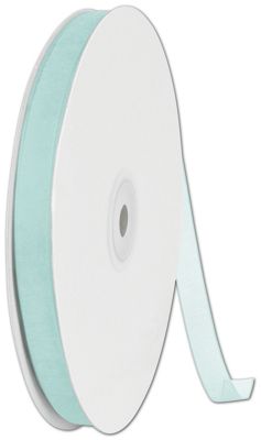 Organdy Aqua Ribbon, 3/8' x 100 Yds - Gifts Baskets Wholesale Supplies Shop