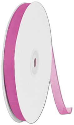 Organdy Cerise Ribbon, 3/8' x 100 Yds - Gifts Baskets Wholesale Supplies Shop