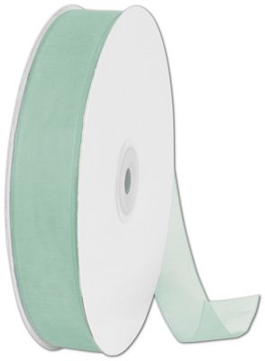 Organdy Soft Mint Ribbon, 7/8' x 100 Yds - Gifts Baskets Wholesale Supplies Shop