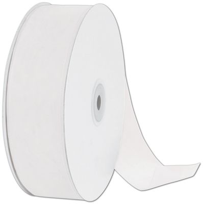 Organdy White Ribbon, 1 1/2 x 100 Yds
