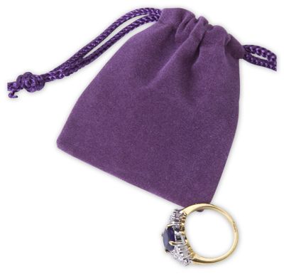 Purple Velvet Pouches, 2 x 2 1/2' - Gifts Baskets Wholesale Supplies Shop